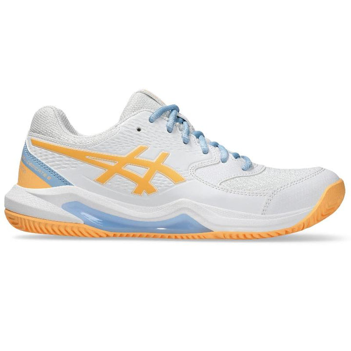 Zapatillas de Padel Asics Gel Dedicate 8 Padel Blanco Naranja Mujer