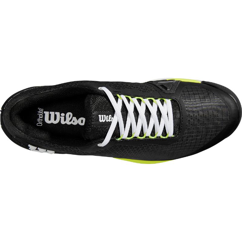 Zapatillas de Pádel de Pádel Wilson Rush Pro 4.0 Clay Negro Blanco Amarillo