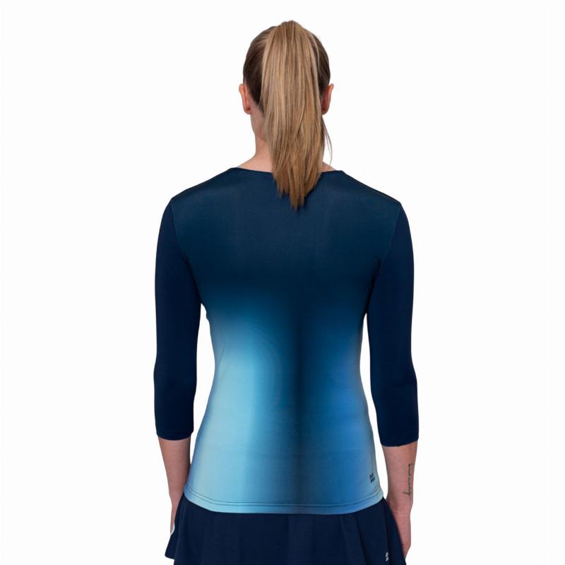 Camiseta Bidi Badu Spectrum V-Neck Aqua Azul Oscuro Mujer