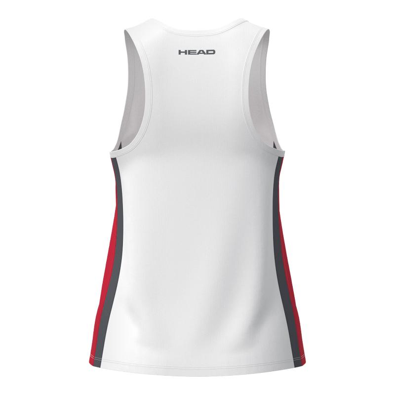 Camiseta Head Club 25 Blanco Rojo Junior