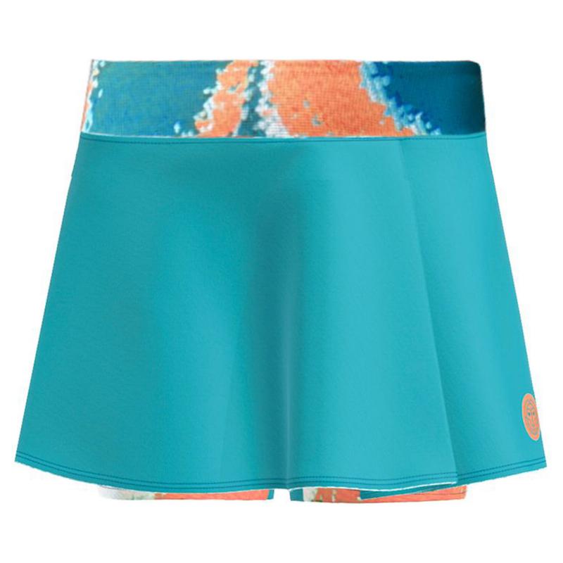 Falda Bidi Badu Melbourne Printed Wavy Petroleo Naranja