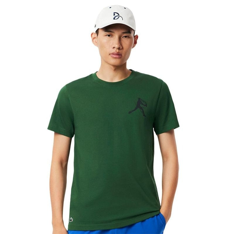 Pack Camiseta Lacoste Novak Djokovic Verde y Gorra Blanco