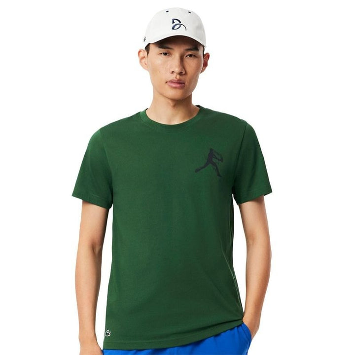 Pack Camiseta Lacoste Novak Djokovic Verde y Gorra Blanco