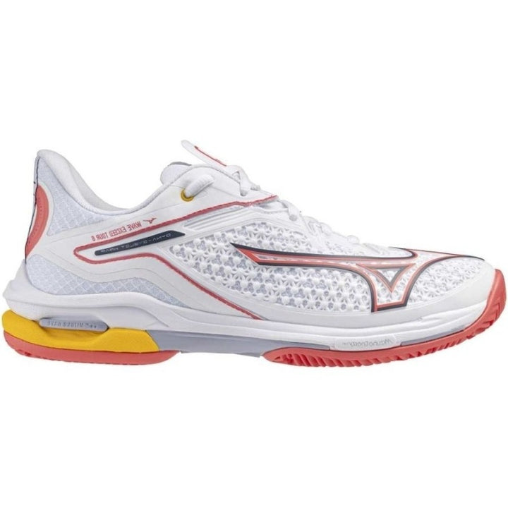 Zapatillas de Padel Mizuno Wave Exceed Tour 6 Clay Blanco Coral Gris Mujer