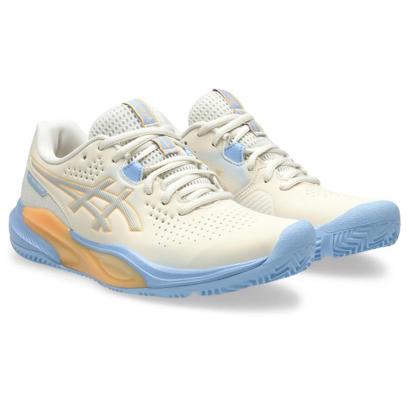 Zapatillas de Padel Asics Gel Challenger 15 Padel Crema Azul Stone Mujer