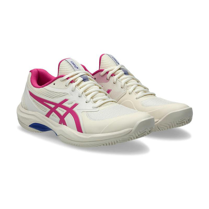 Zapatillas de Padel Asics Game FF Clay Crema Rosa Brillante Mujer