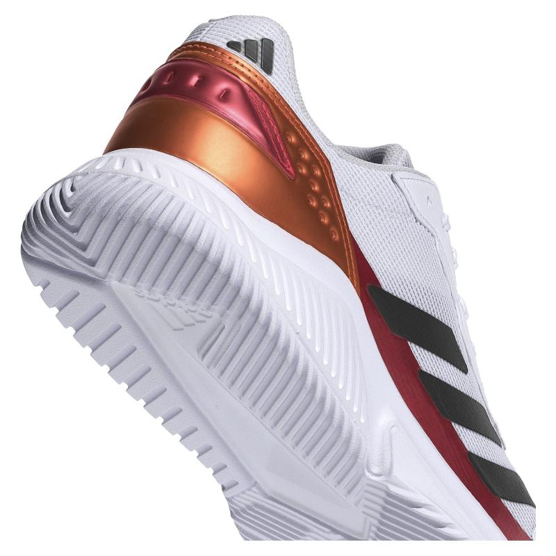 Zapatillas de Padel Adidas Courtquick Padel Blanco Rojo Cobre