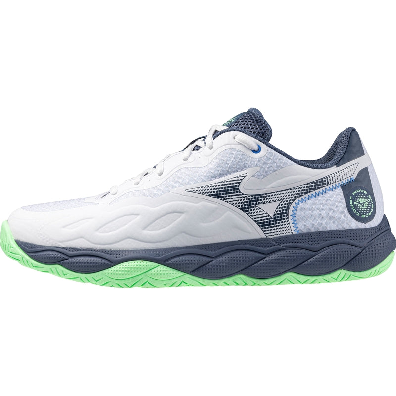 Zapatillas de Pádel de Pádel Mizuno Wave Enforce Court Clay Blanco Verde Azul