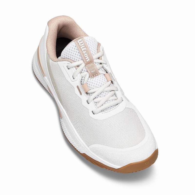 Zapatillas de Padel Wilson Intrigue Pro Clay Blanco Rosa Mujer