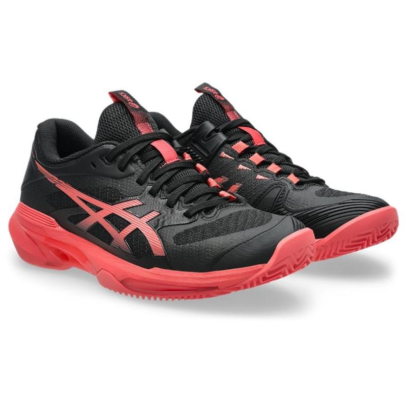 Zapatillas de Padel Asics Solution Speed FF 4 Clay Negro Rojo Mujer