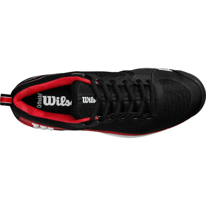 Zapatillas de Padel Wilson Rush Pro 4.5 Clay Negro Rojo Blanco