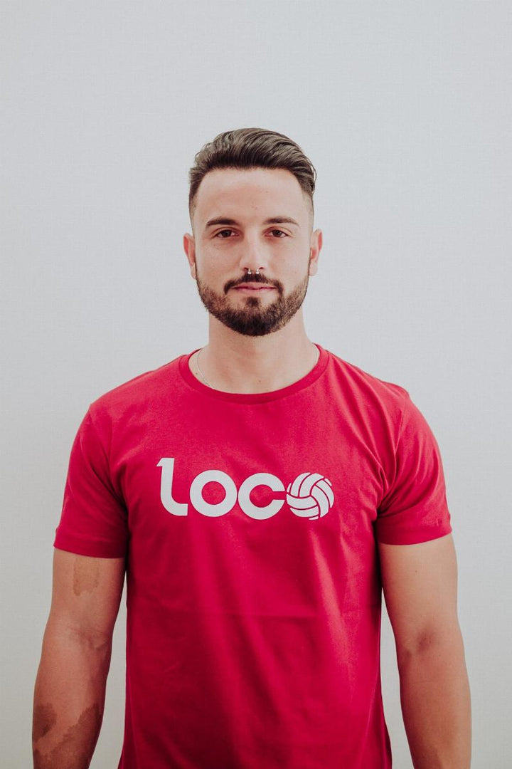 Camiseta Loco Esencia Burgundy Blanco