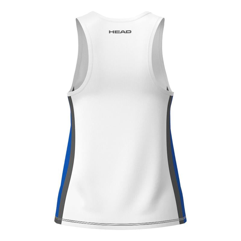 Camiseta Head Club 25 Blanco Azul Royal Junior