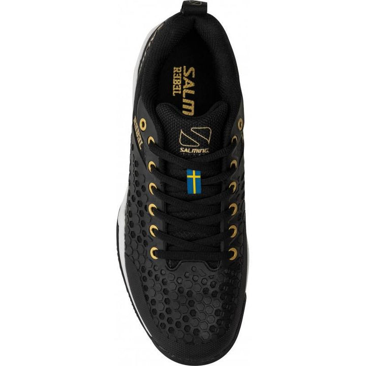 Zapatillas de Padel Salming Rebel Negro Blanco Dorado