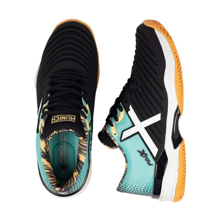 Zapatillas de Padel Munich Padx 61 Negro Turquesa
