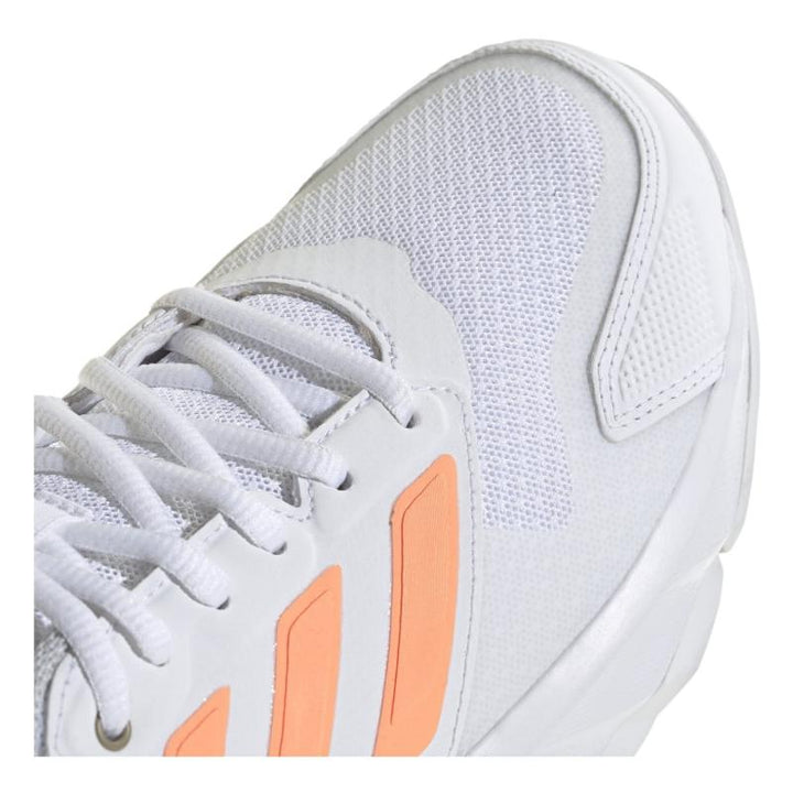 Zapatillas de Padel Adidas CourtJam Control 3 Blanco Naranja Mujer