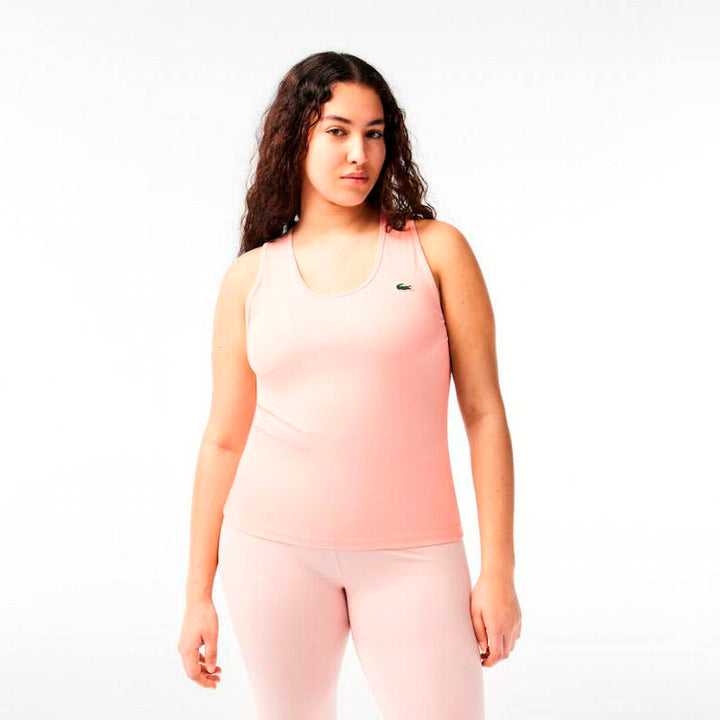 Camiseta Lacoste Sport Slim Fit Rosa Claro