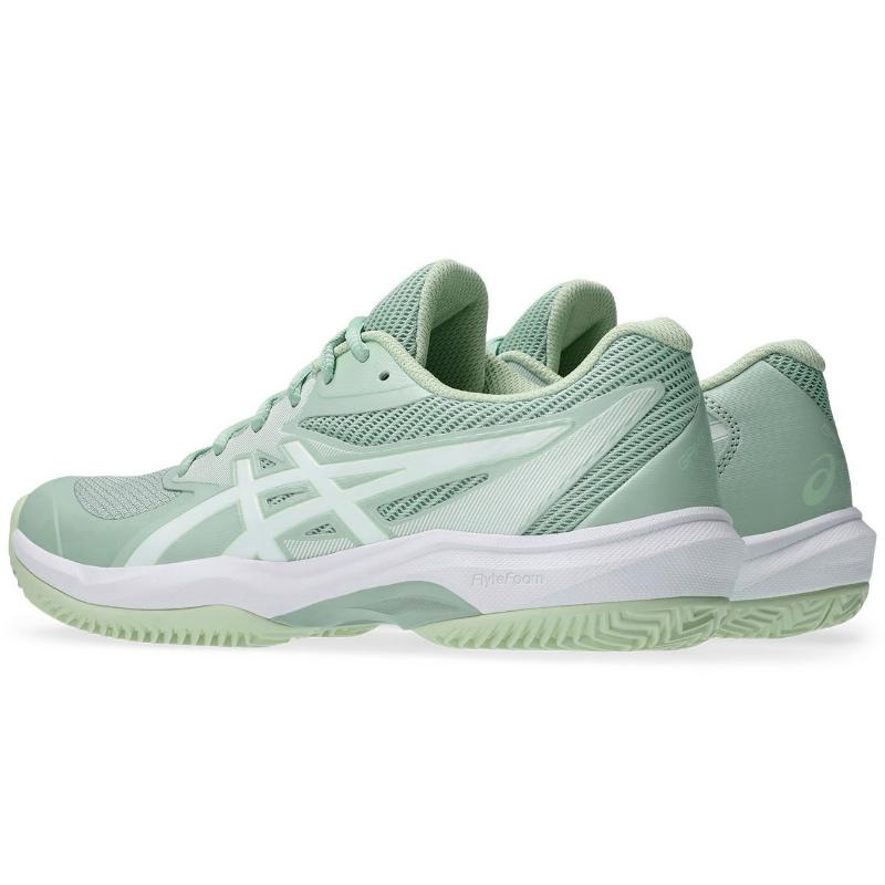 Zapatillas de Padel Asics Game FF Clay Verde Liquen Blanco Mujer