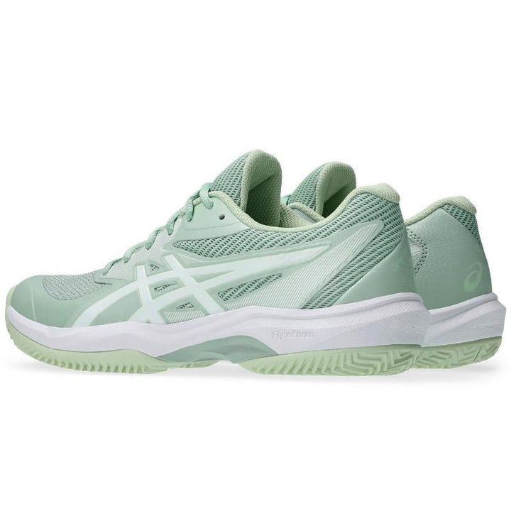 Zapatillas de Padel Asics Game FF Clay Verde Liquen Blanco Mujer