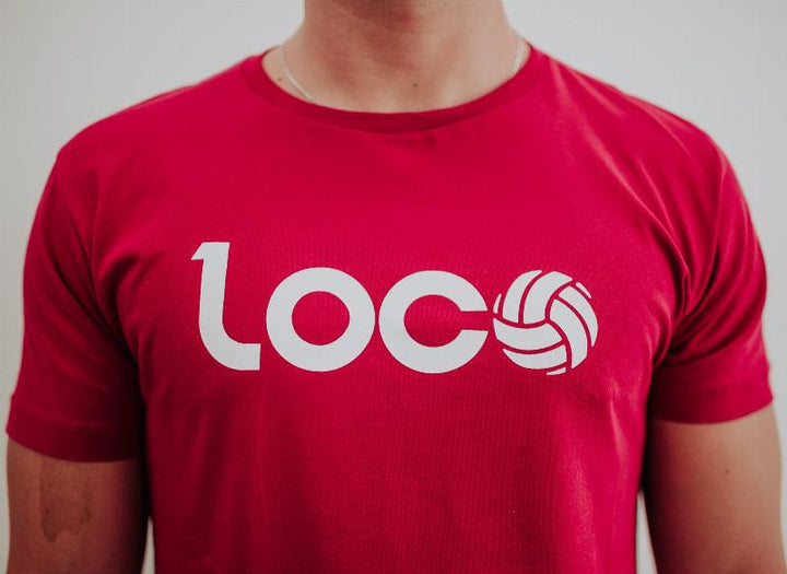 Camiseta Loco Esencia Burgundy Blanco