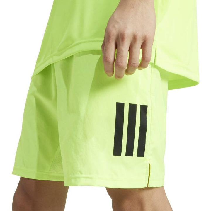 Short Adidas Club 3 Stripes Lucid Limon Negro