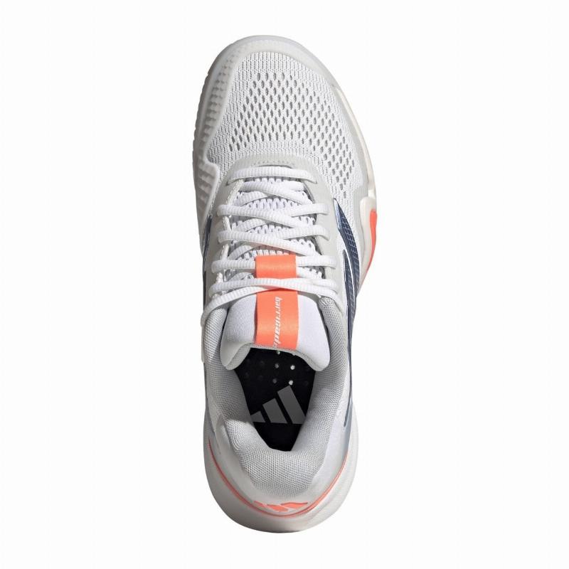 Zapatillas de Pádel Adidas Barricade 14 Blanco Azul Naranja Mujer