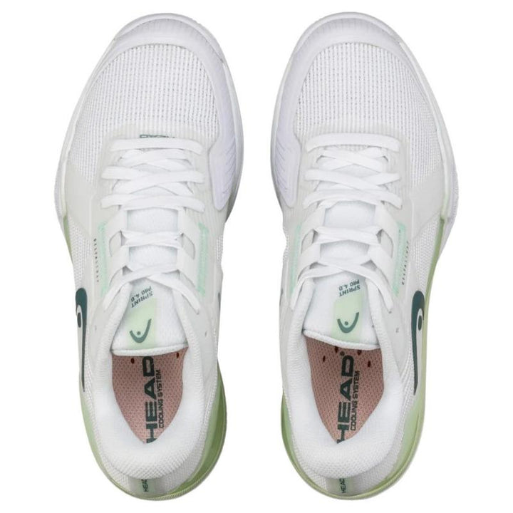 Zapatillas de Pádel de Pádel Head Sprint Pro 4.0 Clay Blanco Verde Claro Mujer