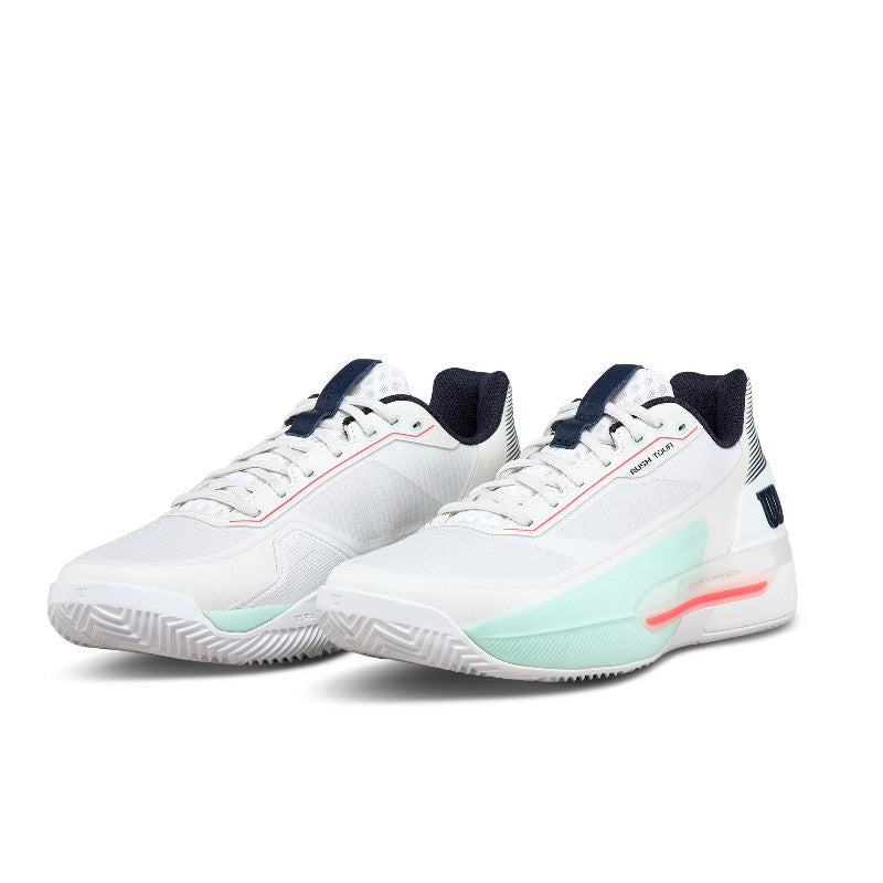 Zapatillas de Padel Wilson Rush Tour 5 Clay Blanco Aqua Coral