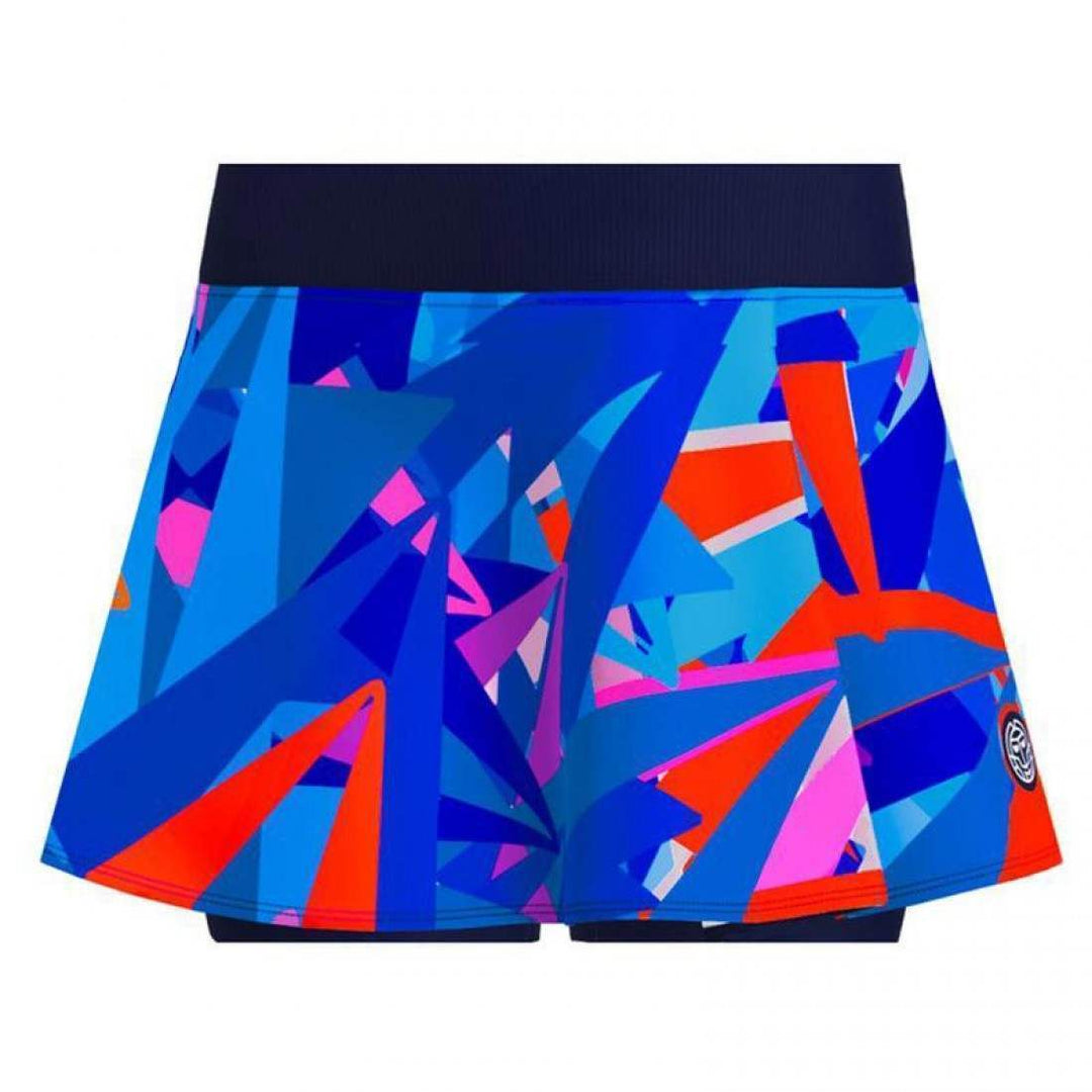 Falda Bidi Badu Spike Printed Wavy Azul Oscuro | BIDI BADU