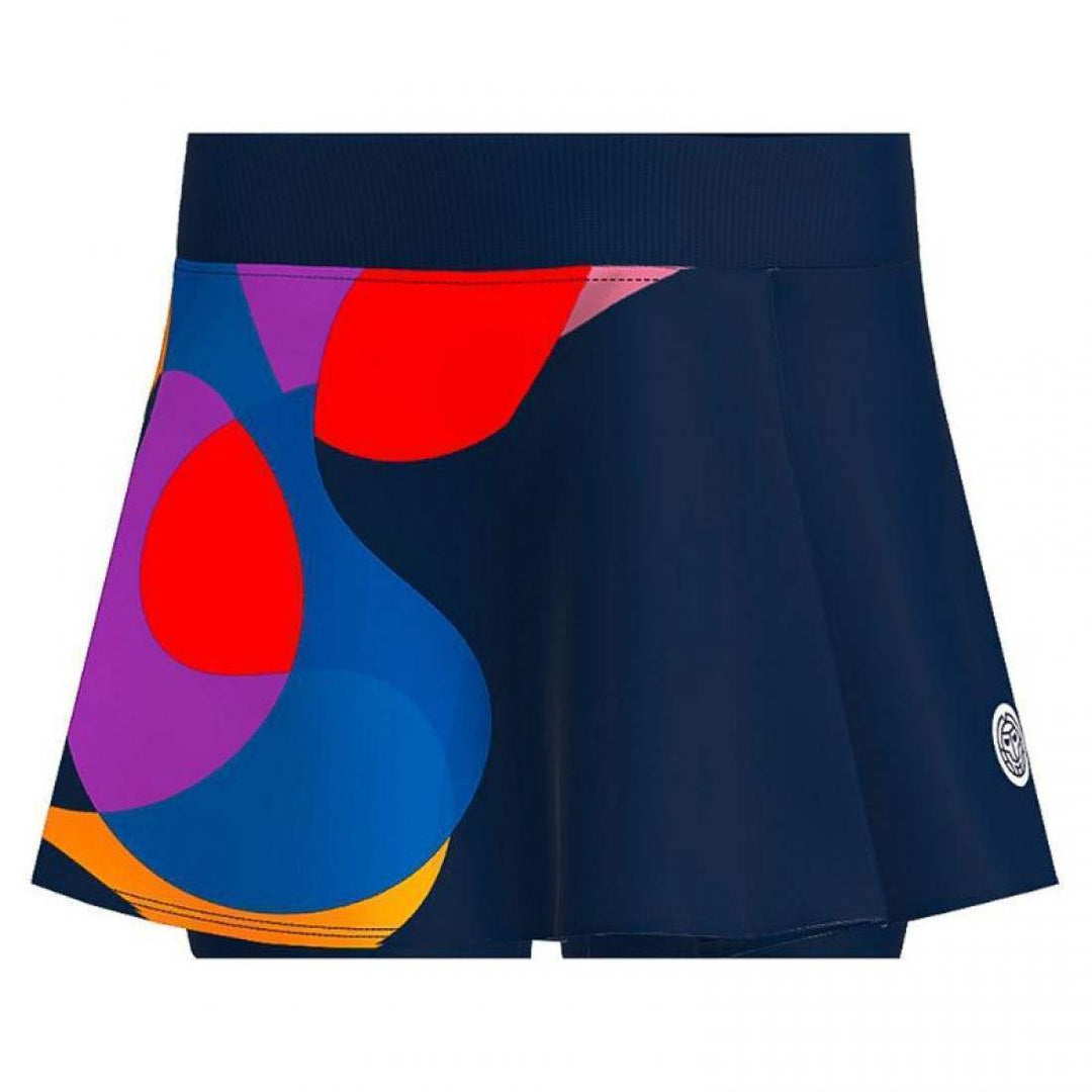 Falda Bidi Badu Twiggy Printed Wavy Azul Oscuro Mix | BIDI BADU