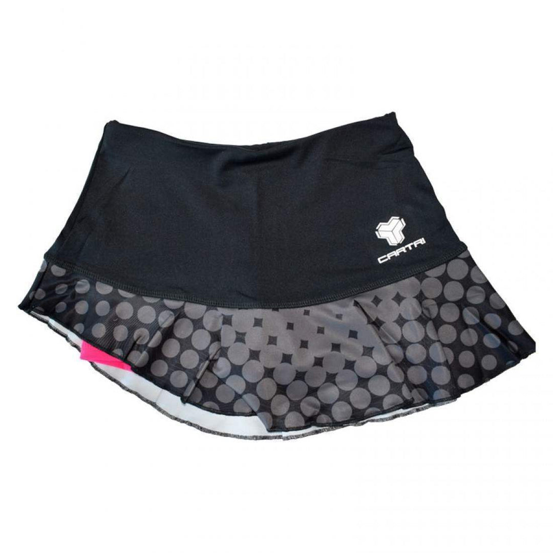 Falda Cartri Titan Negro Rosa Junior