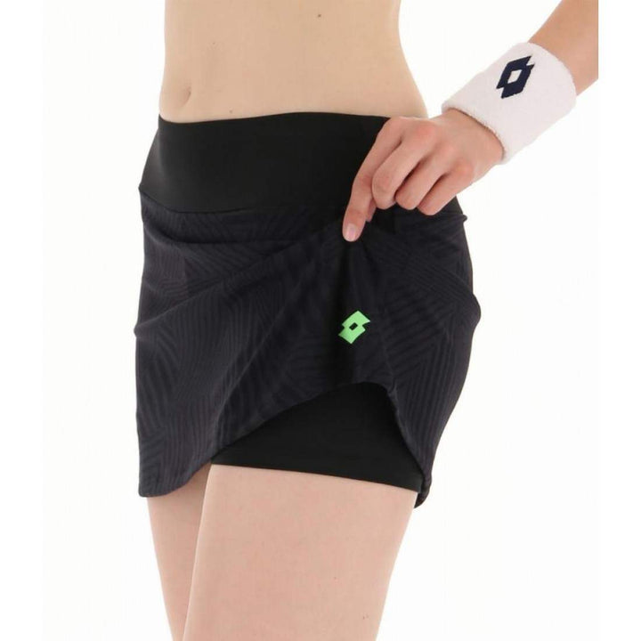 Falda Lotto Superrapida Negro Verde Manzana
