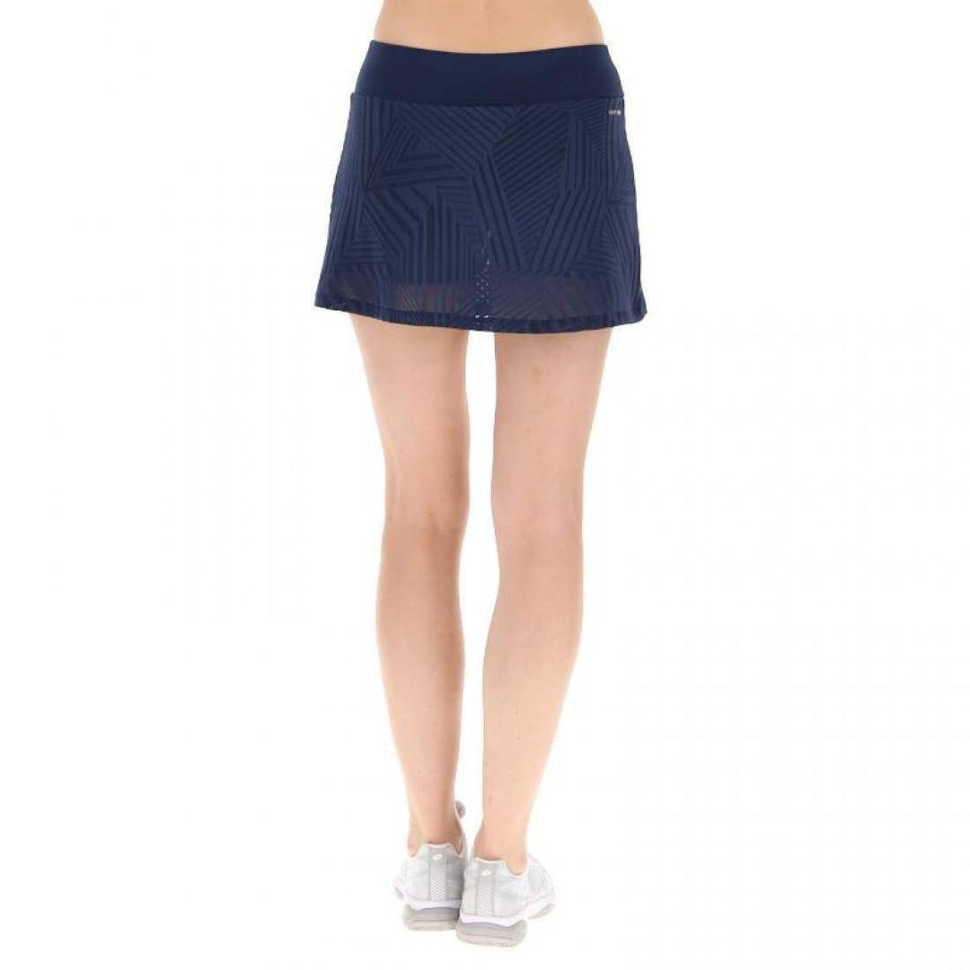 Falda Lotto Superrapida V Azul Denim Amarillo Acido
