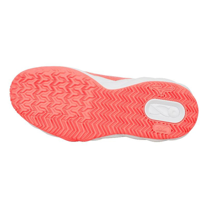 Zapatillas de Pádel de Pádel Mizuno Wave Enforce Court Clay Coral Blanco Mujer