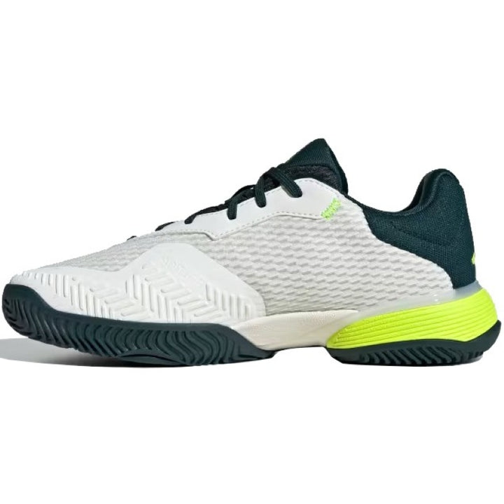 Zapatillas de Padel Adidas Barricade K Blanco Negro Verde Junior
