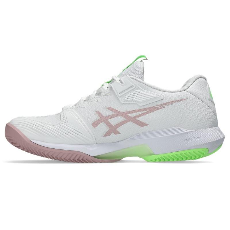 Zapatillas de Padel Asics Solution Speed FF 4 Clay Blanco Rosa Morganita Mujer