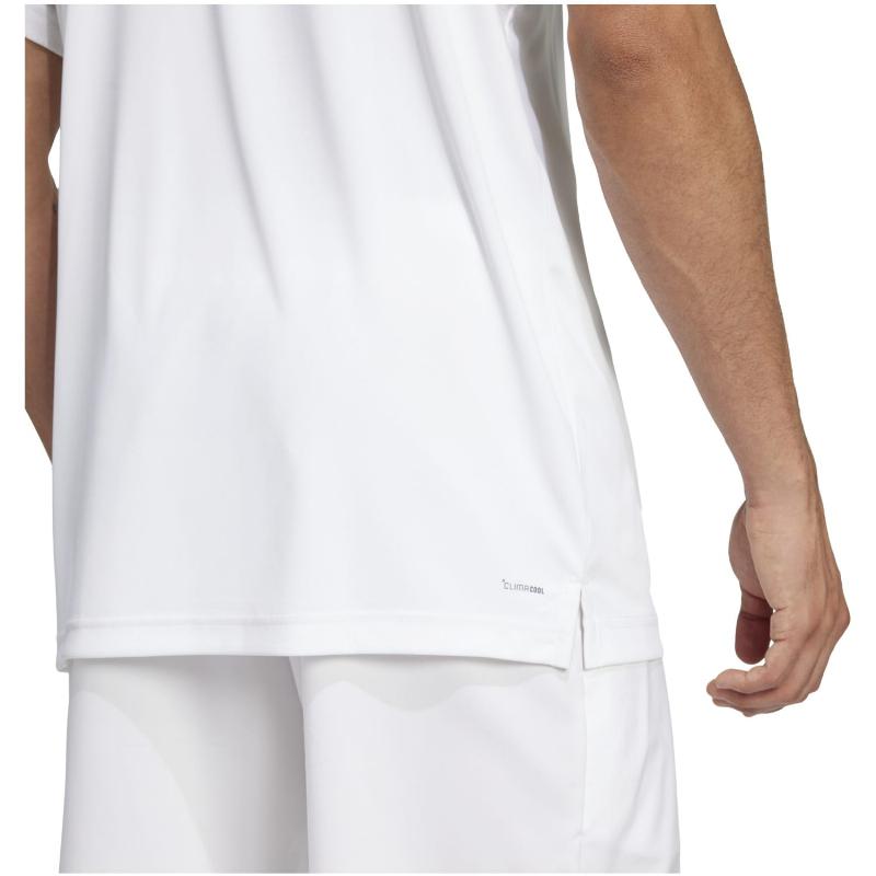 Polo Adidas Club 3 Stripes Blanco Negro