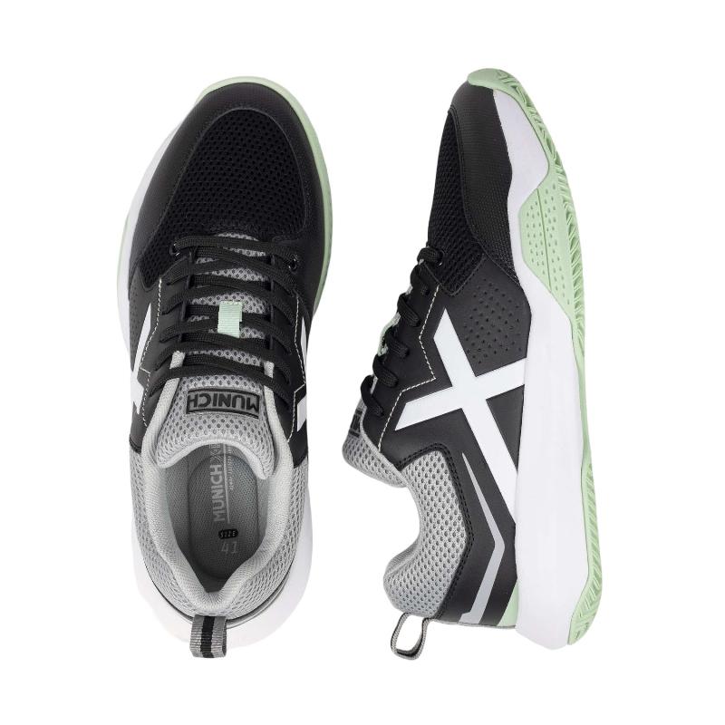 Zapatillas de Padel Munich Focus 05 Negro Gris Verde