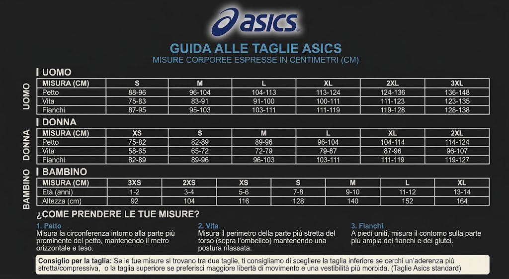Guida alle taglie