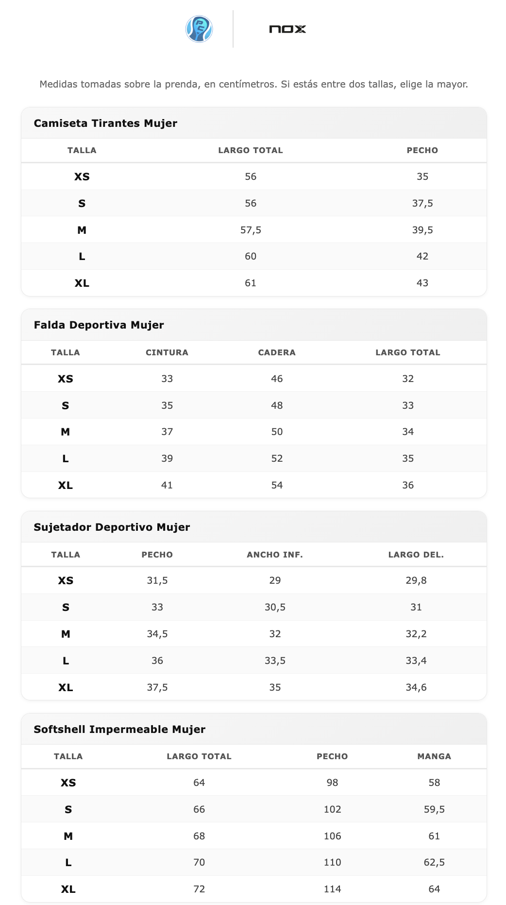 Size guide