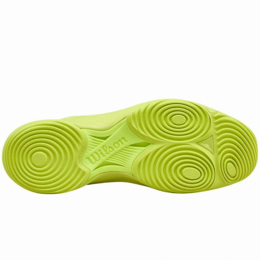 Zapatillas Wilson Hurakn Pro V2 Amarillo Fluor Blanco.