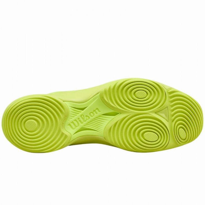 Zapatillas Wilson Hurakn Pro V2 Amarillo Fluor Blanco.