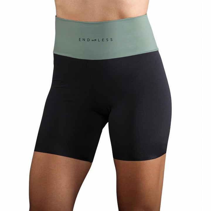 Leggings Endless Ash II Nero Verde Foresta