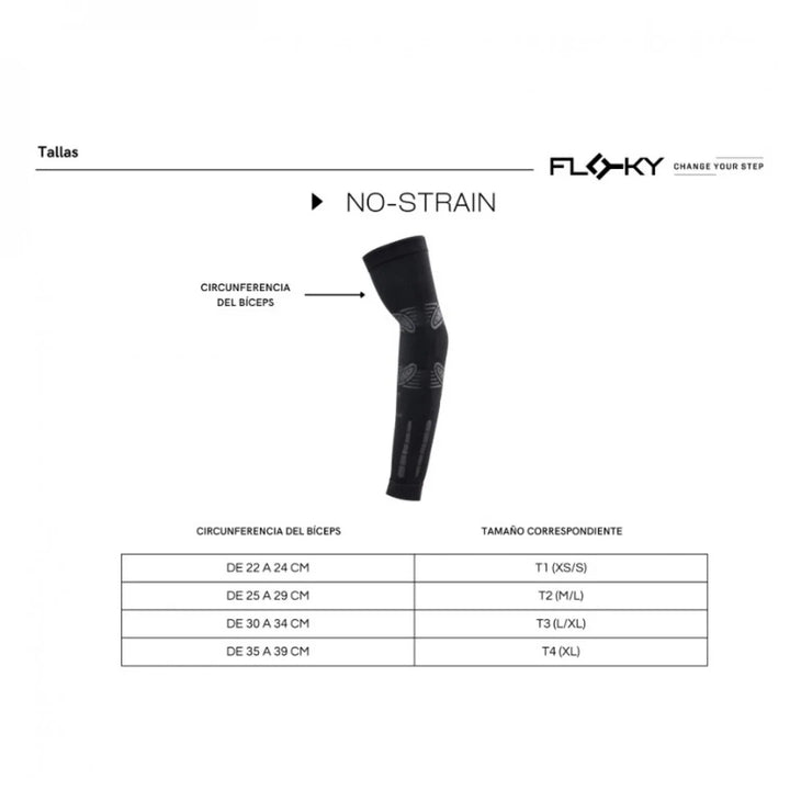 Manguito Floky Negro No Strain Evolution para el codo