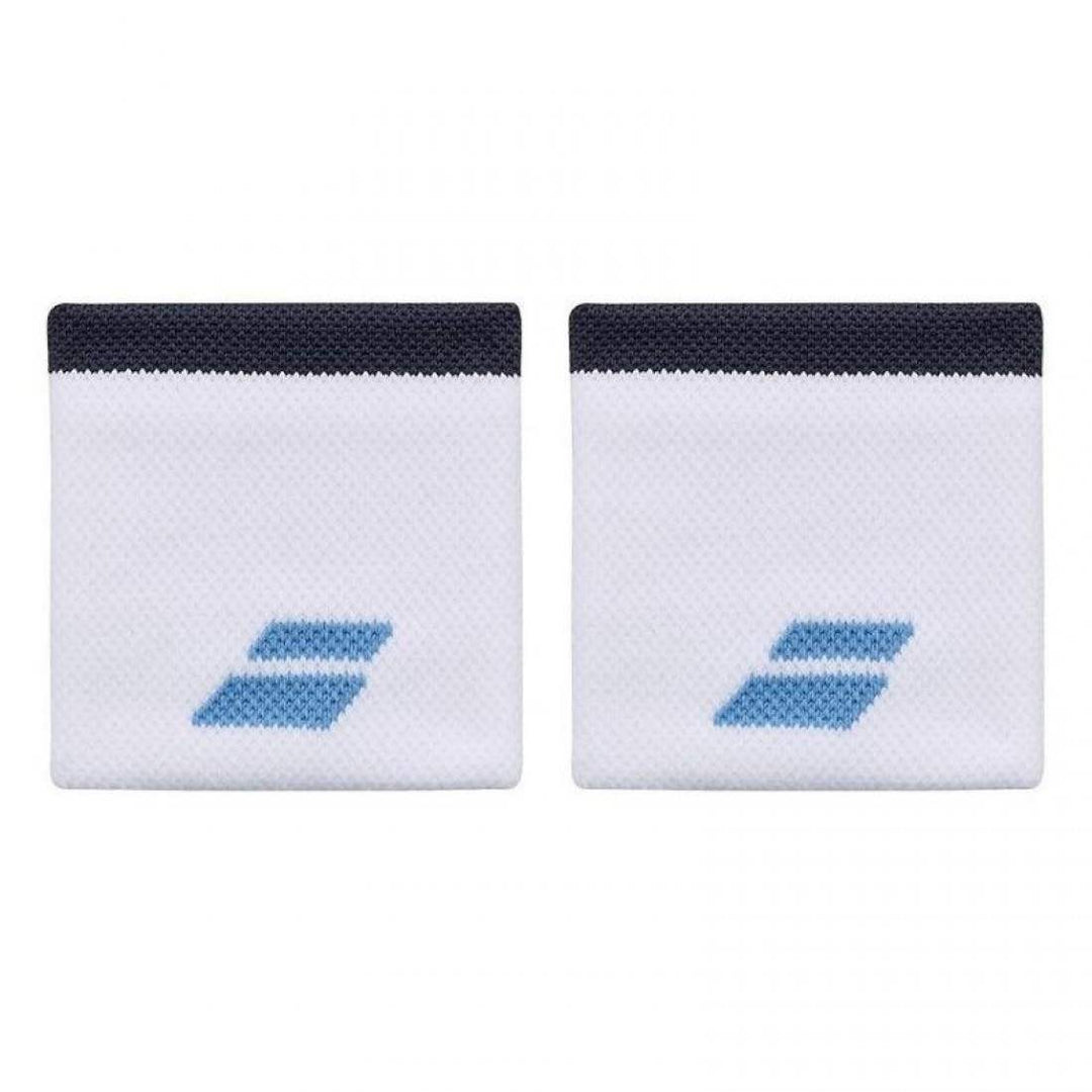 Muñequeras Babolat Cortas Blanco Azul 2 Unidades
