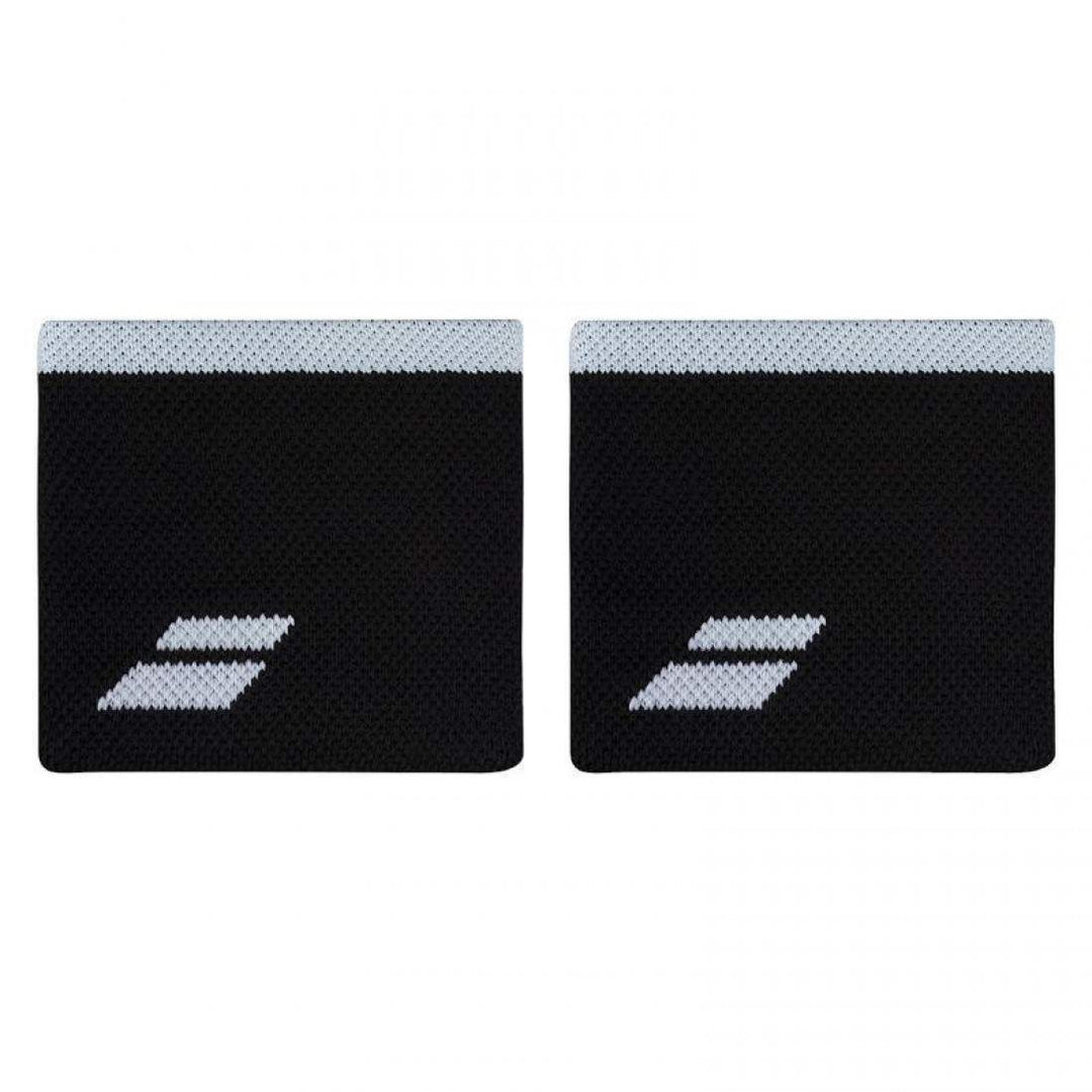 Muñequeras Babolat Cortas Negro Blanco 2 Unidades