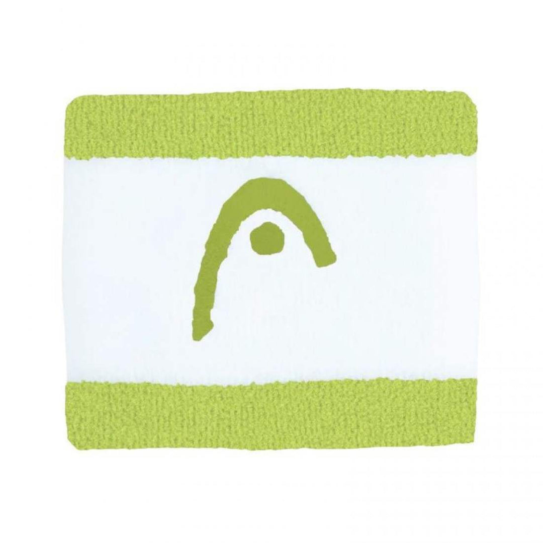 Munequeras Head Striped 2.5 Lima Blanco 2 Unidades