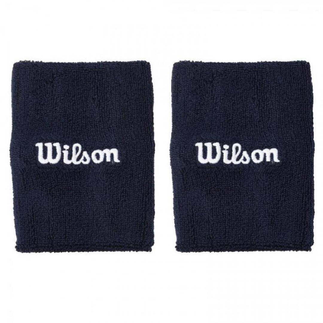 Muñequeras Wilson Wide Terry Azul Marino 2 Unidades