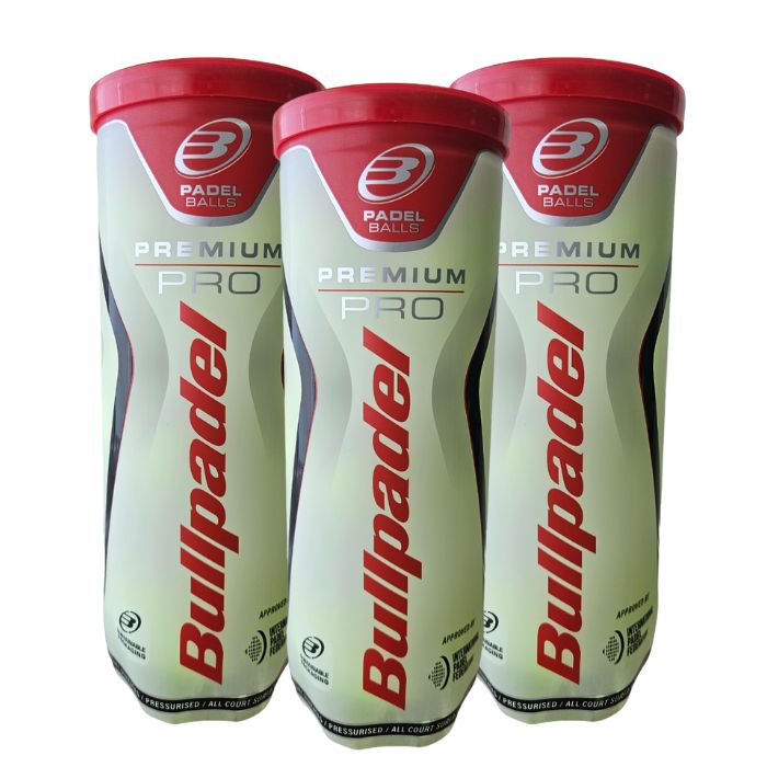 Confezione da 3 tubi di palline Bullpadel Premium Pro