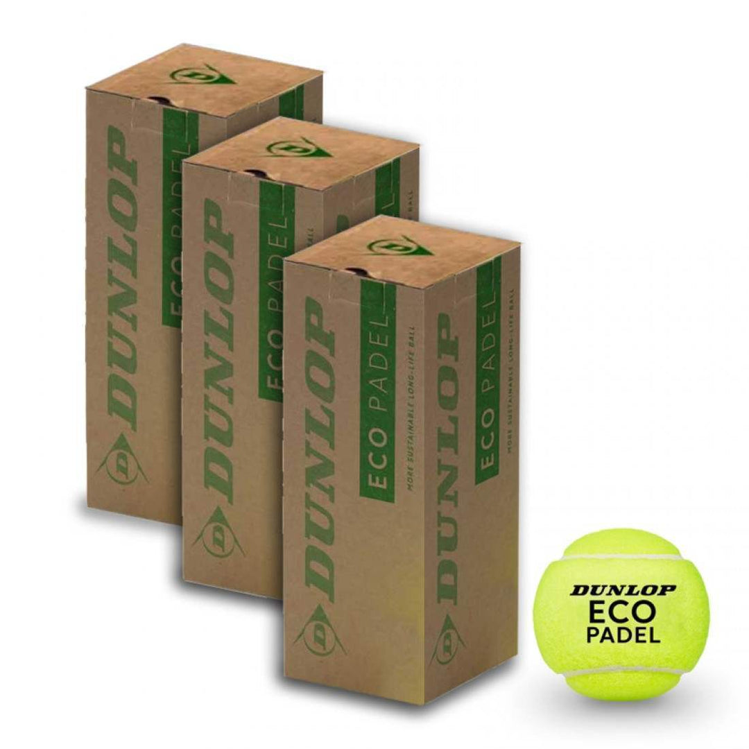 Pack de 3 Botes de Pelotas Dunlop Eco Padel | Dunlop